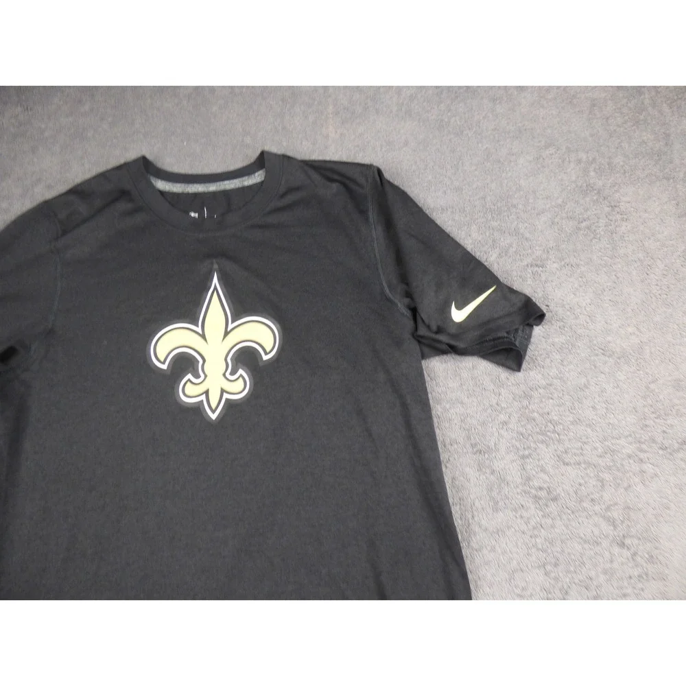 Nike New Orleans Saints NFL Onfield Apparel Dri-FIT T-Shirt Mens Small Black